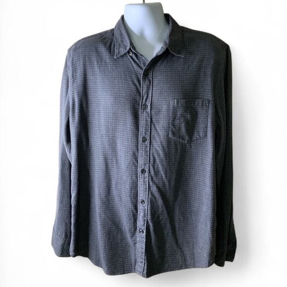 JCrew Herringbone Shirt Mens XL Slim Long Sleeve Chest Pocket Flannel Button Up - Picture 3 of 6